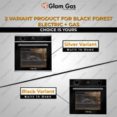 Glam Gas Built in Oven Black Forest Black Electric +Gas Conventional heat - Onestopmall.pk